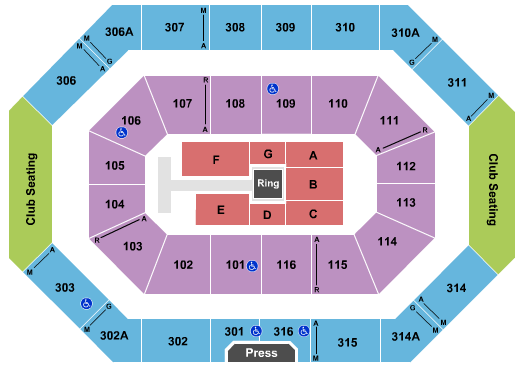 Ralph Engelstad Arena - ND WWE Seating Chart