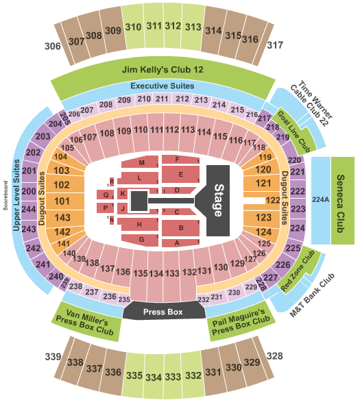 Highmark Stadium One Direction Seating Chart