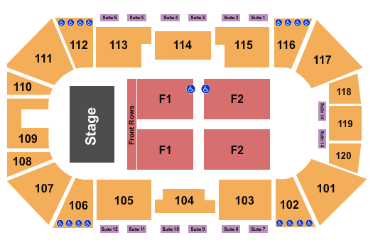 Liberty First Credit Union Arena Fitz and Tantrums Seating Chart