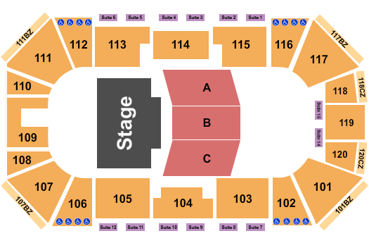 Liberty First Credit Union Arena Seating Map