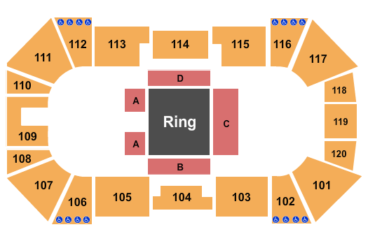 Liberty First Credit Union Arena WWE Seating Chart