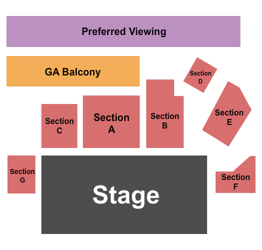 Nevermore Hall Endstage GA Balcony 2 Seating Chart