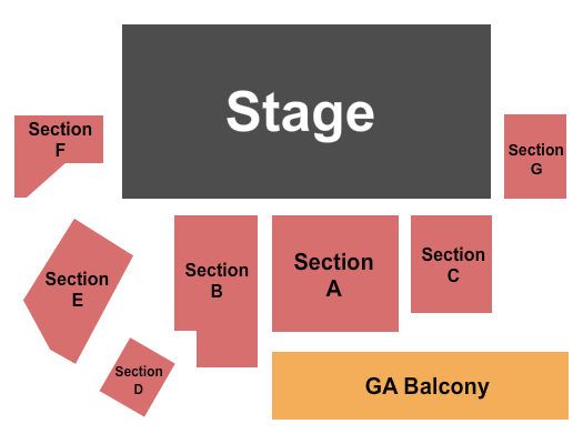 Nevermore Hall Endstage GA Balcony Seating Chart