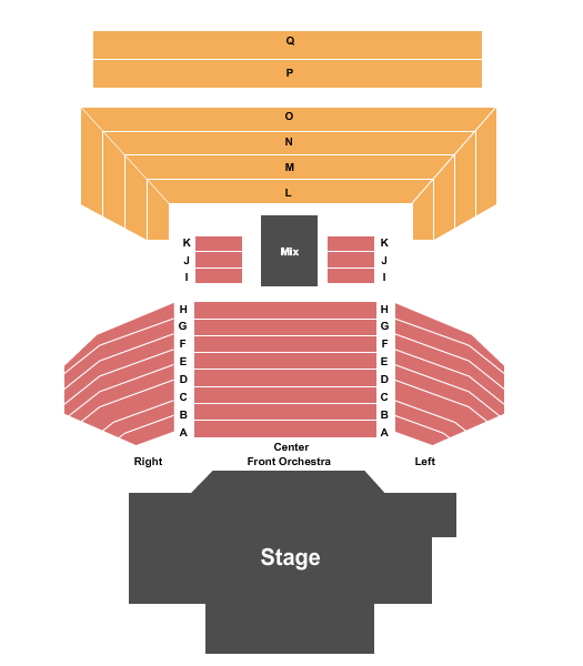 Randolph Theatre End Stage 2 Seating Chart