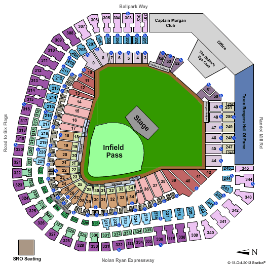 Choctaw Stadium Eli Young Band Seating Chart