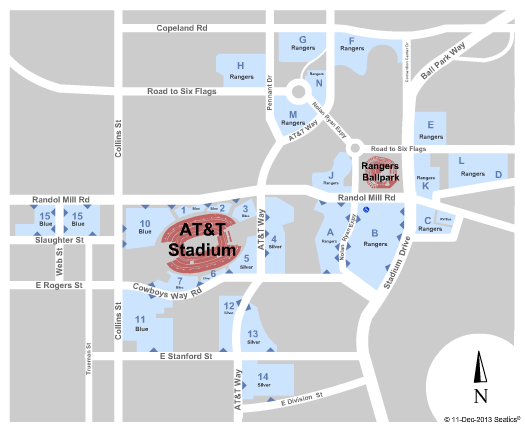 Choctaw Stadium Parking Seating Chart