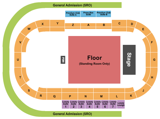 Rath Eastlink Community Centre Endstage GA Seating Chart