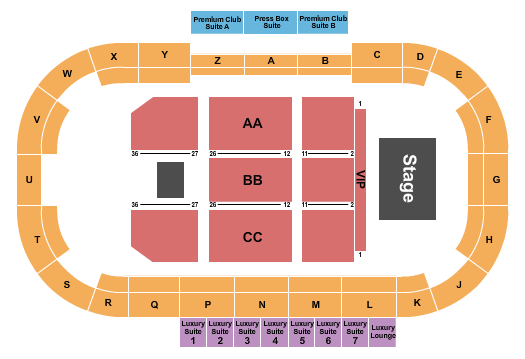 Rath Eastlink Community Centre Endstage VIP Seating Chart