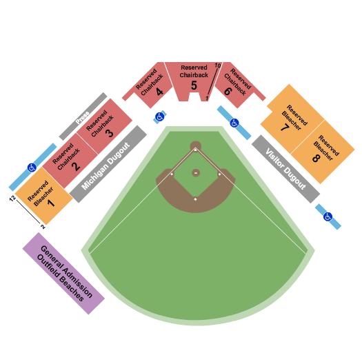 Ray Fisher Stadium Softball Seating Chart