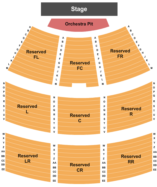 Raymond E. Hartfield Performing Arts Center End Stage Seating Chart