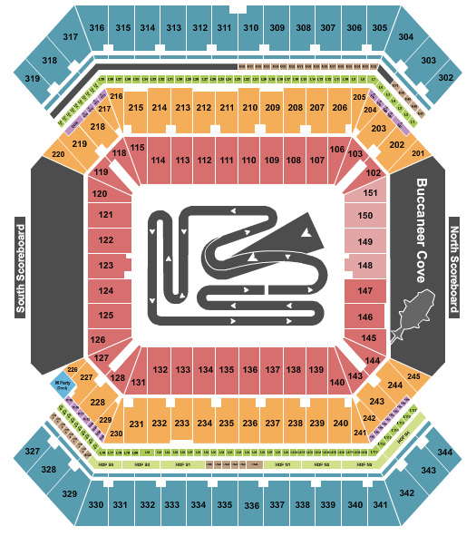 Raymond James Stadium AMA Supercross Seating Chart