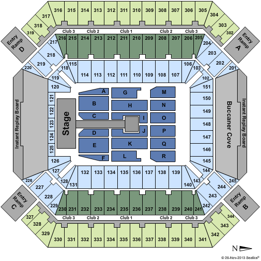 Raymond James Stadium One Direction Seating Chart