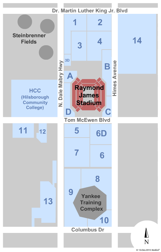 Raymond James Stadium Virtual Seating Chart