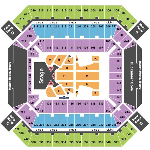 Raymond James Stadium Taylor Swift Seating Chart