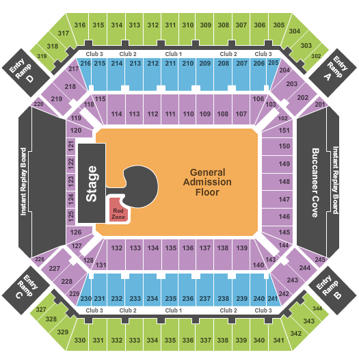 Raymond James Stadium U2 2017 Seating Chart