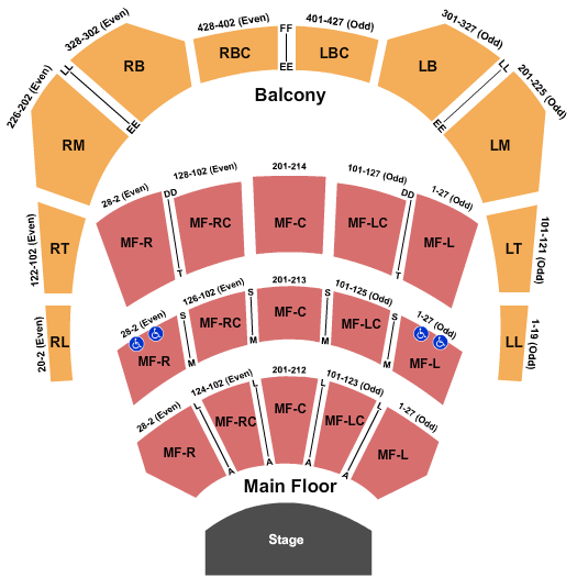 Reardon Auditorium Seating Chart