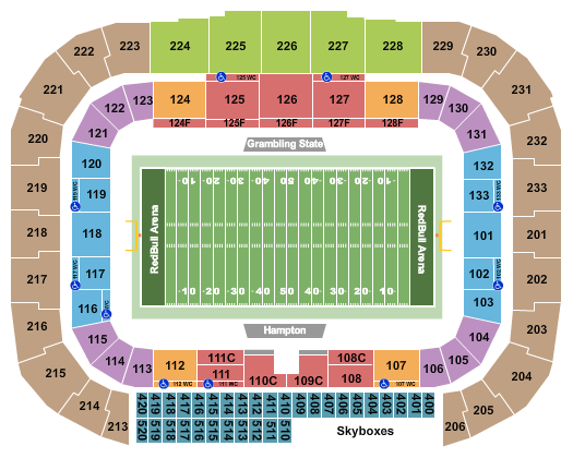 Red Bull Arena - NJ Brick City HBCU Kickoff Classic Seating Chart