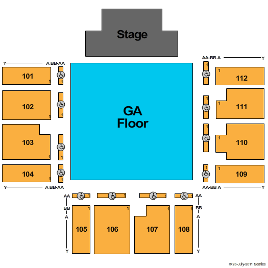 Red Rock Casino Blink 182 Seating Chart