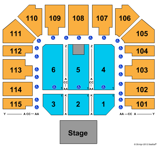 Red Rock Casino End Stage Seating Chart