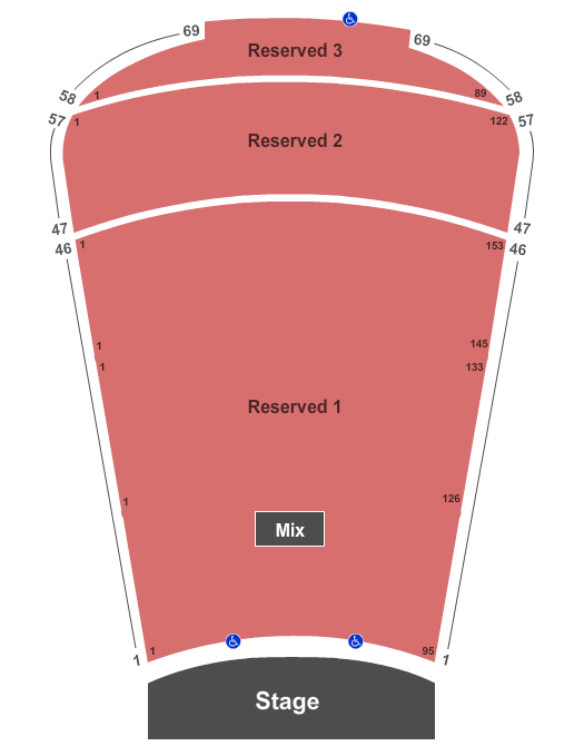 Red Rocks Amphitheatre Reserved1- 3_46-57-69 Seating Chart