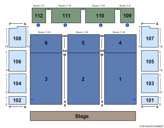 Redding Civic Auditorium Standard Seating Chart