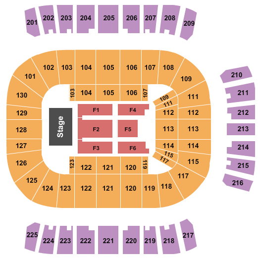 Reed Arena Endstage 2 Seating Chart