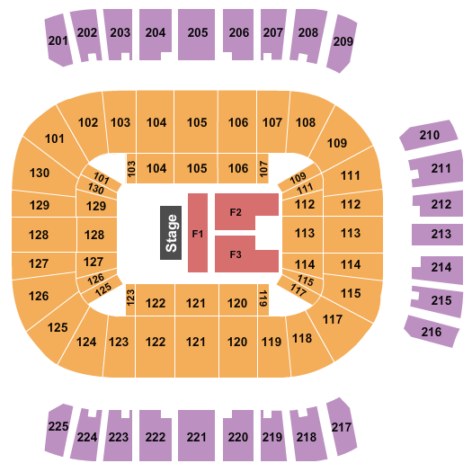 Reed Arena Endstage 3 Seating Chart