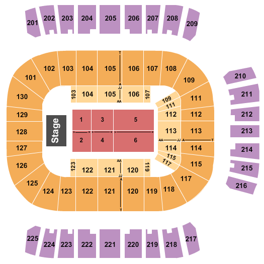 Reed Arena Endstage 4 Seating Chart