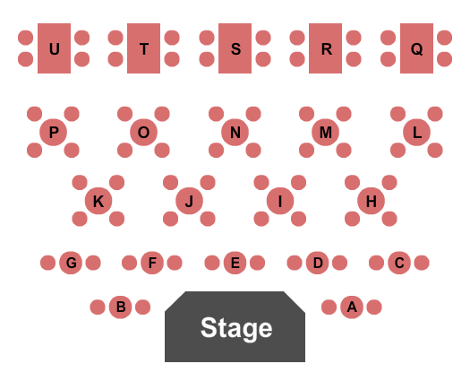 Reid Cabaret Theatre - Casa Manana Endstage Tables Seating Chart