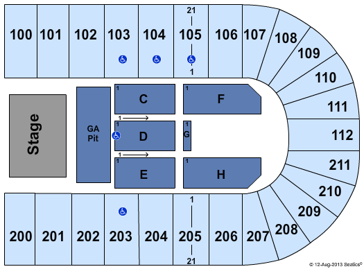 NRG Arena Hillsong United Seating Chart