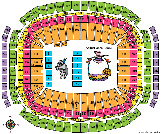 NRG Stadium Circus Seating Chart