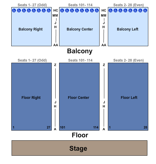 New Barn at Renfro Valley Entertainment Center End Stage Seating Chart