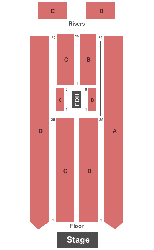 Reno Ballroom Endstage - Northsouth Seating Chart