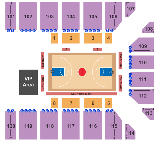 Reno Events Center Basketball Seating Chart