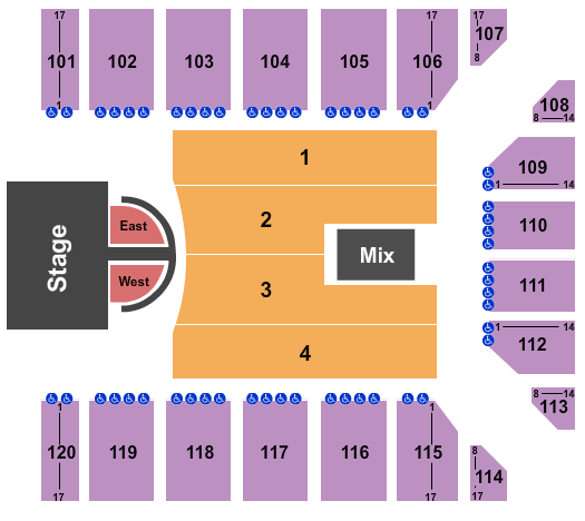 Reno Events Center Brad Paisley Seating Chart
