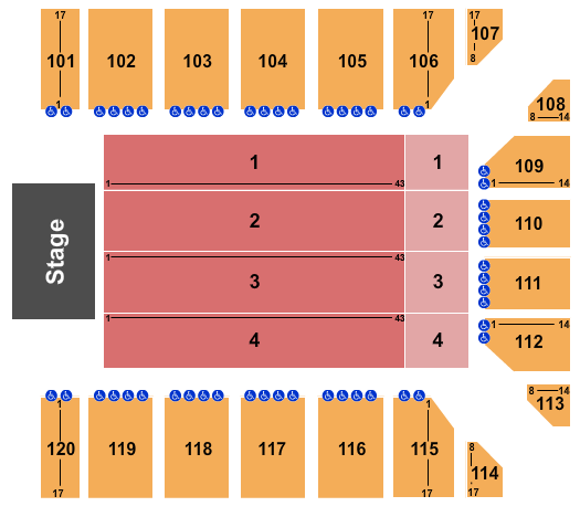 Reno Events Center Endstage RSV Seating Chart