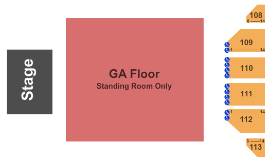 Reno Events Center GA FLoor seating chart - eventticketscenter.com