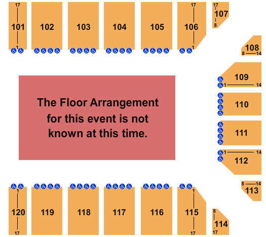 Reno Events Center Generic Floor Seating Chart