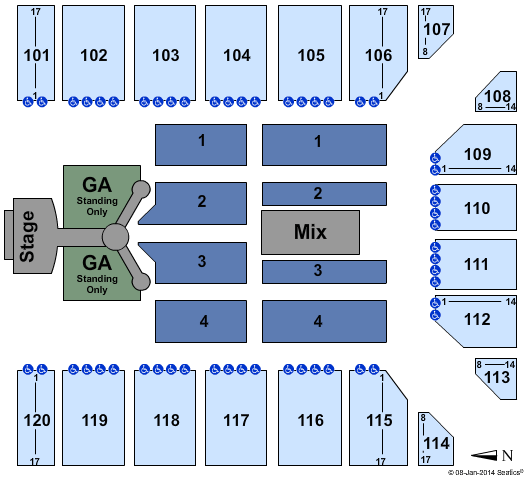 Reno Events Center Lady Antebellum Seating Chart