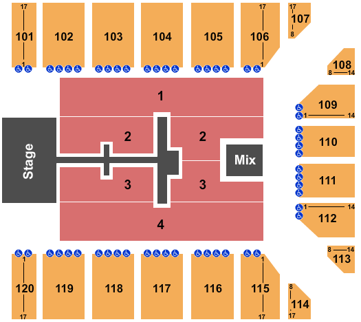 Reno Events Center TobyMac Seating Chart