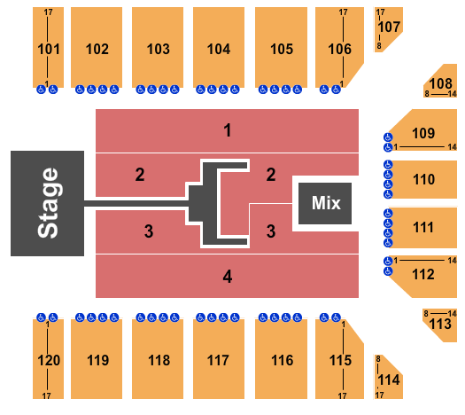 Reno Events Center TobyMac Seating Chart