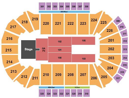 seating chart for Resch Center - Alan Jackson - eventticketscenter.com