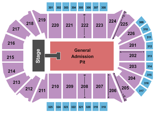 Resch Center Avenged Sevenfold Seating Chart