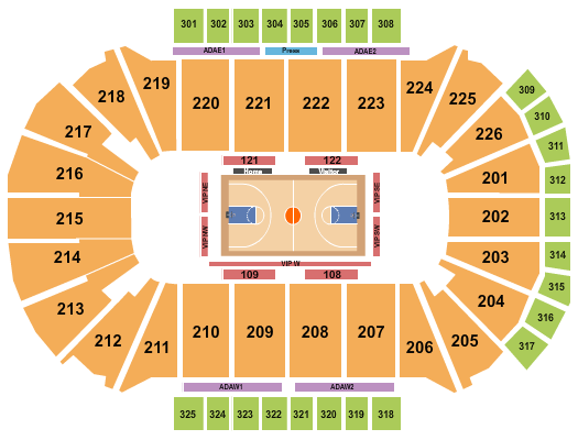 Resch Center seating chart