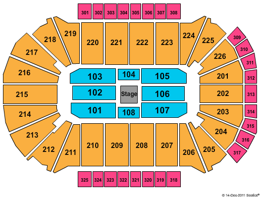Resch Center Center Stage Seating Chart