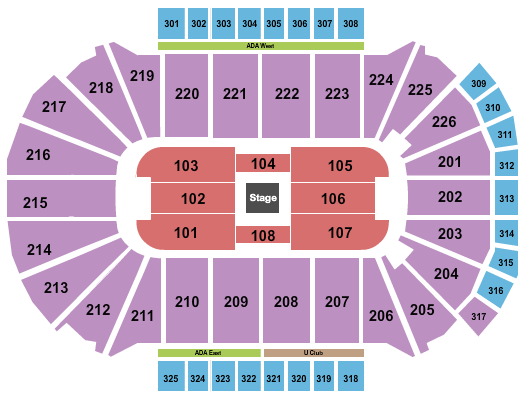 Resch Center Center Stage 2 Seating Chart