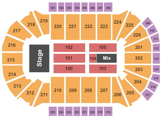 seating chart for Resch Center - Concert Seating - eventticketscenter.com