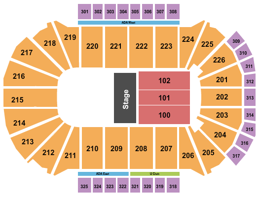 seating chart for Resch Center - Double Dare Live - eventticketscenter.com