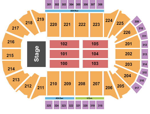Resch Center Seating Chart With Seat Numbers