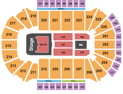 Resch Center Eric Church Seating Chart